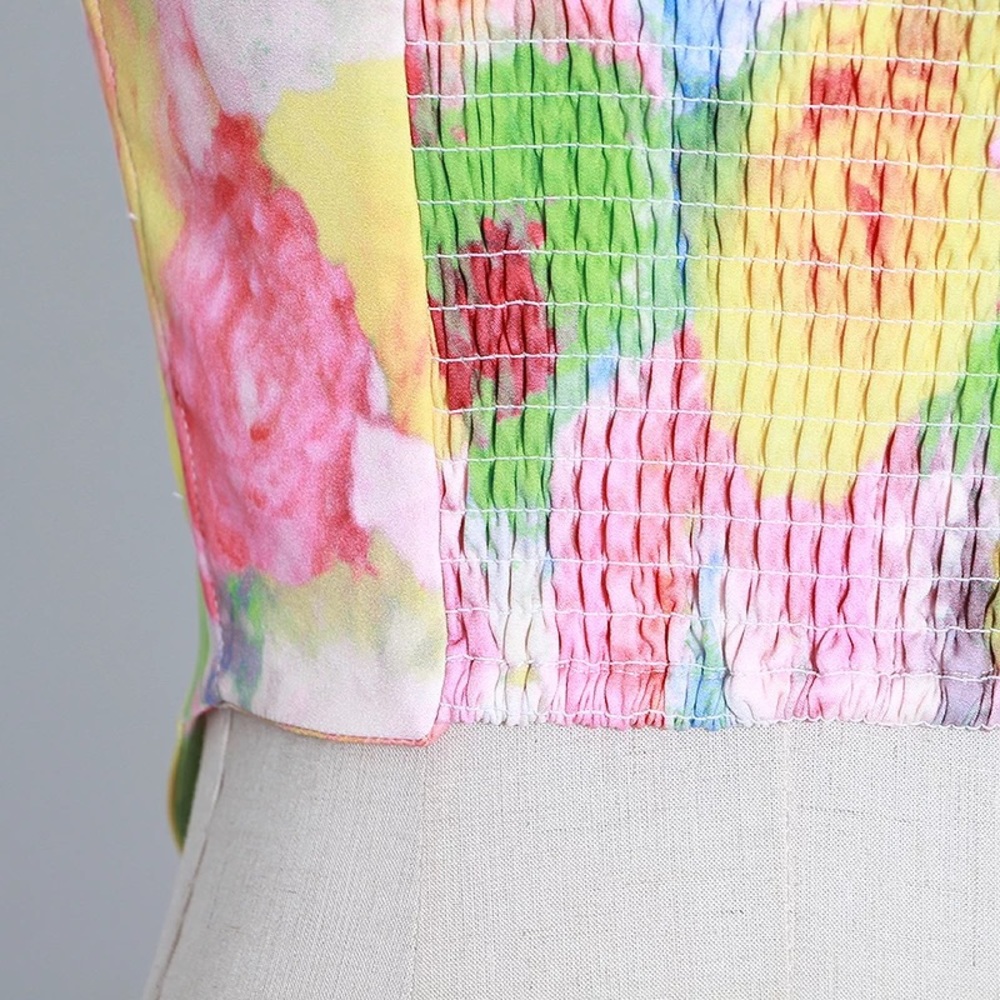 Water Color Multi Color Corset Top - Picture 8 of 8